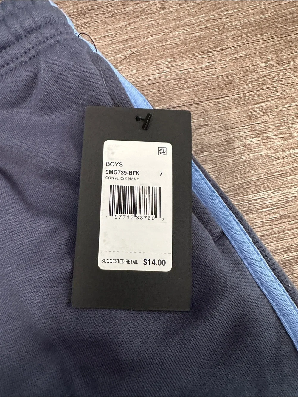 Converse Boys Navy Shorts with Light Blue Side Stripes